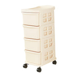 Maxbell Maxbell Trolley on Wheels Rack Cart with Drawers for Living Room Laundry Food Pantry 4 Tier