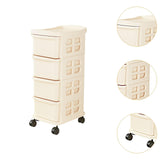 Maxbell Maxbell Trolley on Wheels Rack Cart with Drawers for Living Room Laundry Food Pantry 4 Tier