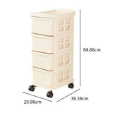 Maxbell Maxbell Trolley on Wheels Rack Cart with Drawers for Living Room Laundry Food Pantry 4 Tier
