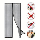Maxbell Maxbell Magnetic Mesh Door Easy Install Door Curtain for Kitchen Bedroom Apartment 120x210cm