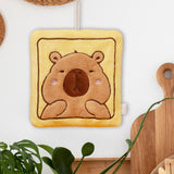 Maxbell Maxbell Hanging Hand Towel Handkerchief Wiping Towel for Cleaning Capybara Washcloth Yellow