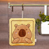Maxbell Maxbell Hanging Hand Towel Handkerchief Wiping Towel for Cleaning Capybara Washcloth Yellow