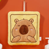 Maxbell Maxbell Hanging Hand Towel Handkerchief Wiping Towel for Cleaning Capybara Washcloth Yellow
