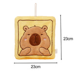 Maxbell Maxbell Hanging Hand Towel Handkerchief Wiping Towel for Cleaning Capybara Washcloth Yellow