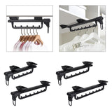 Maxbell Maxbell Telescopic Clothes Hanger in Cabinet Closet Rod Bar Storage Rod for Wardrobe 5 Beads