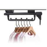 Maxbell Maxbell Telescopic Clothes Hanger in Cabinet Closet Rod Bar Storage Rod for Wardrobe 5 Beads