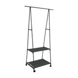 Maxbell Maxbell Bedroom Clothes Rack on Wheels Shelf Clothes Hanger Rack for Hanging Clothes Black