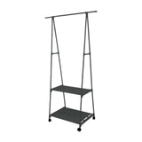 Maxbell Maxbell Bedroom Clothes Rack on Wheels Shelf Clothes Hanger Rack for Hanging Clothes Black