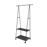 Maxbell Maxbell Bedroom Clothes Rack on Wheels Shelf Clothes Hanger Rack for Hanging Clothes Black