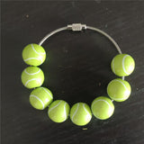 Maxbell Maxbell Sports Balls Handbag Pendant Adults Keychain Pendant for Purse Backpack Bags light green tennis