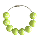 Maxbell Maxbell Sports Balls Handbag Pendant Adults Keychain Pendant for Purse Backpack Bags light green tennis