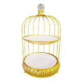 Maxbell Maxbell Bird Cage Cake Dessert Stand Metal Holder for Table Centerpiece Wedding Home double layer
