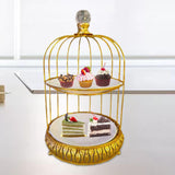 Maxbell Maxbell Bird Cage Cake Dessert Stand Metal Holder for Table Centerpiece Wedding Home double layer