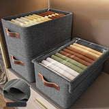 Maxbell Maxbell Foldable Clothes Storage Box Clothes Storage Bins for Underwear Jeans Shirts L with cover