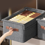 Maxbell Maxbell Foldable Clothes Storage Box Clothes Storage Bins for Underwear Jeans Shirts L with cover