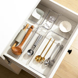 Maxbell Maxbell Clear Drawer Organizer Trays Desk Storage Bin for Kitchen Study Room Cabinet Rectangle M