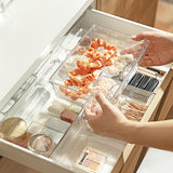 Maxbell Maxbell Clear Drawer Organizer Trays Desk Storage Bin for Kitchen Study Room Cabinet Rectangle M
