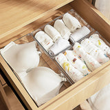 Maxbell Maxbell Clear Drawer Organizer Trays Desk Storage Bin for Kitchen Study Room Cabinet Rectangle M