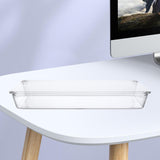 Maxbell Maxbell Clear Drawer Organizer Trays Desk Storage Bin for Kitchen Study Room Cabinet Rectangle M