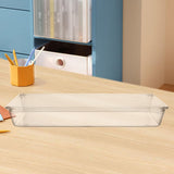 Maxbell Maxbell Clear Drawer Organizer Trays Desk Storage Bin for Kitchen Study Room Cabinet Rectangle M
