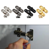 Maxbell Maxbell Barn Door Lock Latch Room Door Latch with Screws for Bedroom Bathroom Garden Silver