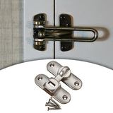 Maxbell Maxbell Barn Door Lock Latch Room Door Latch with Screws for Bedroom Bathroom Garden Silver