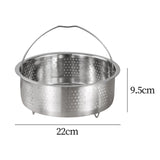 Maxbell Steamer Basket Multipurpose Round Stainless Steel Steamer Insert Kitchenware 22cm