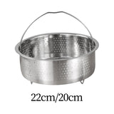 Maxbell Steamer Basket Multipurpose Round Stainless Steel Steamer Insert Kitchenware 22cm