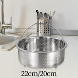 Maxbell Steamer Basket Multipurpose Round Stainless Steel Steamer Insert Kitchenware 22cm