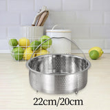 Maxbell Steamer Basket Multipurpose Round Stainless Steel Steamer Insert Kitchenware 22cm