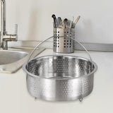 Maxbell Steamer Basket Multipurpose Round Stainless Steel Steamer Insert Kitchenware 22cm