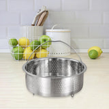 Maxbell Steamer Basket Multipurpose Round Stainless Steel Steamer Insert Kitchenware 22cm