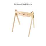 Maxbell Wooden Play Gym Frame Hanging Toy Wooden Stand for Newborn Nursery Room Gift