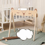 Maxbell Wooden Play Gym Frame Hanging Toy Wooden Stand for Newborn Nursery Room Gift