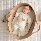 Maxbell Baby Changing Basket Lightweight Moses Basket for Newborn for Nursery Travel Brown