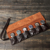 Maxbell Watch Storage Bag Multiuse Mechanical Watch Pouch PU Leather for Travel Home