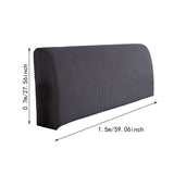 Bed Headboard Cover Removable Bed Backrest Cover Elastic Headboard Protector Gray