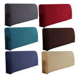 Bed Headboard Cover Removable Bed Backrest Cover Elastic Headboard Protector Gray