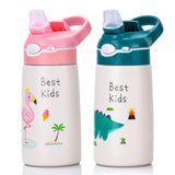 Maxbell Insulated Water Bottle for Kids Gift Straw Cup for Travel Outdoor Activities Green