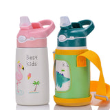 Maxbell Insulated Water Bottle for Kids Gift Straw Cup for Travel Outdoor Activities Pink