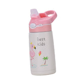 Maxbell Insulated Water Bottle for Kids Gift Straw Cup for Travel Outdoor Activities Pink