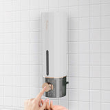 Soap Dispenser Wall Mount Manual Liquid Hand Soap Dispenser for Kitchen Sink White