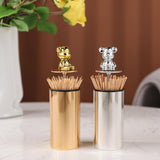 Maxbell Toothpick Box Container Novelty Toothpick Holder for Restaurant Party Vanity A