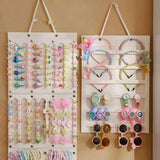 Maxbell Hanging Hair Clip Organizer Ribbons Display Stand Holder for Girl Room Decor White