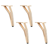 Maxbell 4Pcs Furniture Legs Stable Couch Feet for Bedside Tables Coffee Tables Desks Gold 18cm