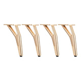 Maxbell 4Pcs Furniture Legs Stable Couch Feet for Bedside Tables Coffee Tables Desks Gold 18cm