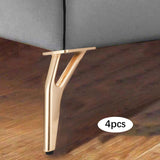 Maxbell 4Pcs Furniture Legs Stable Couch Feet for Bedside Tables Coffee Tables Desks Gold 18cm