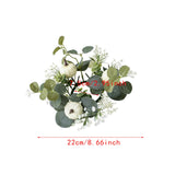 Maxbell Mini Pumpkin Candle Wreath Harvest Wreath for Fireplace Party Indoor Outdoor