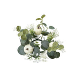 Maxbell Mini Pumpkin Candle Wreath Harvest Wreath for Fireplace Party Indoor Outdoor