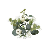 Maxbell Mini Pumpkin Candle Wreath Harvest Wreath for Fireplace Party Indoor Outdoor